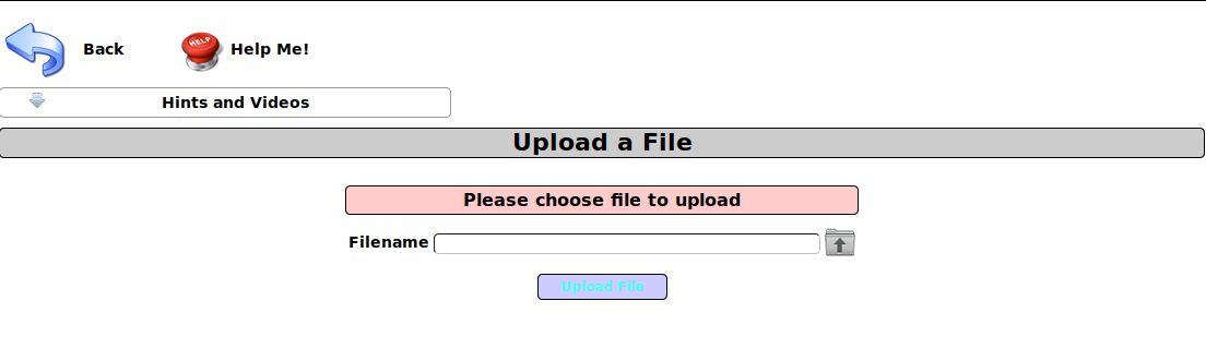 Form di upload dei file