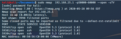 Three ssh connections for the three hosts