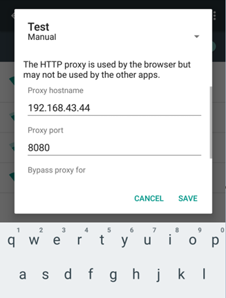 Impostazioni Proxy su Android
